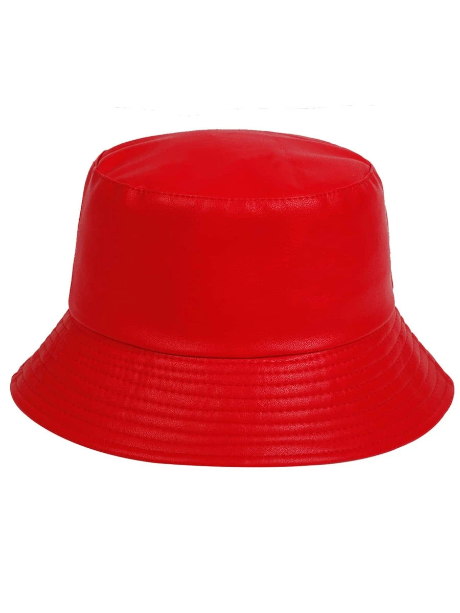 Solid Red Bucket Hat